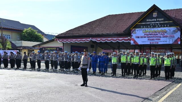 ‎Kapolres Pidie Pimpin Upacara Hari Kesaktian Pancasila, Teguhkan Semangat Persatuan ‎